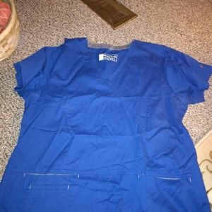 Bring It On Scrub Top Blue Sz: L